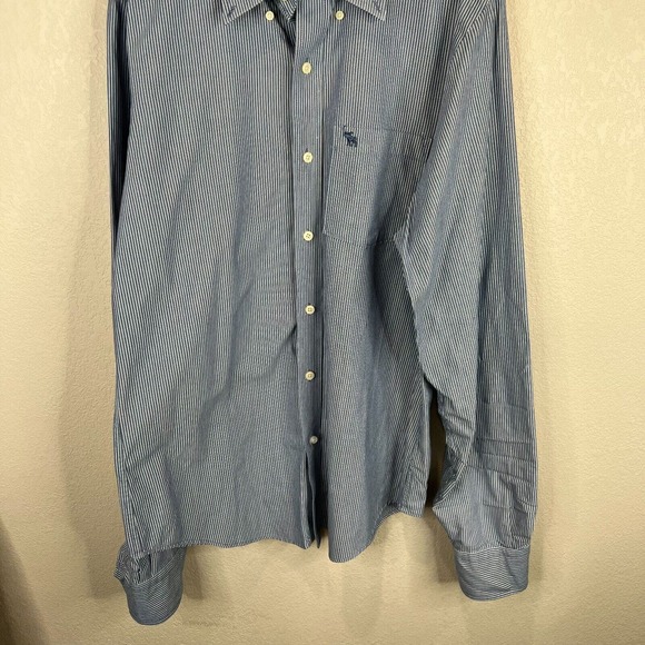 Abercrombie & Fitch‎ Men's Striped Button Down Muscle Shirts Long Sleeve Size L - Picture 6 of 12